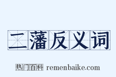 二藩反义词是什么意思的图片